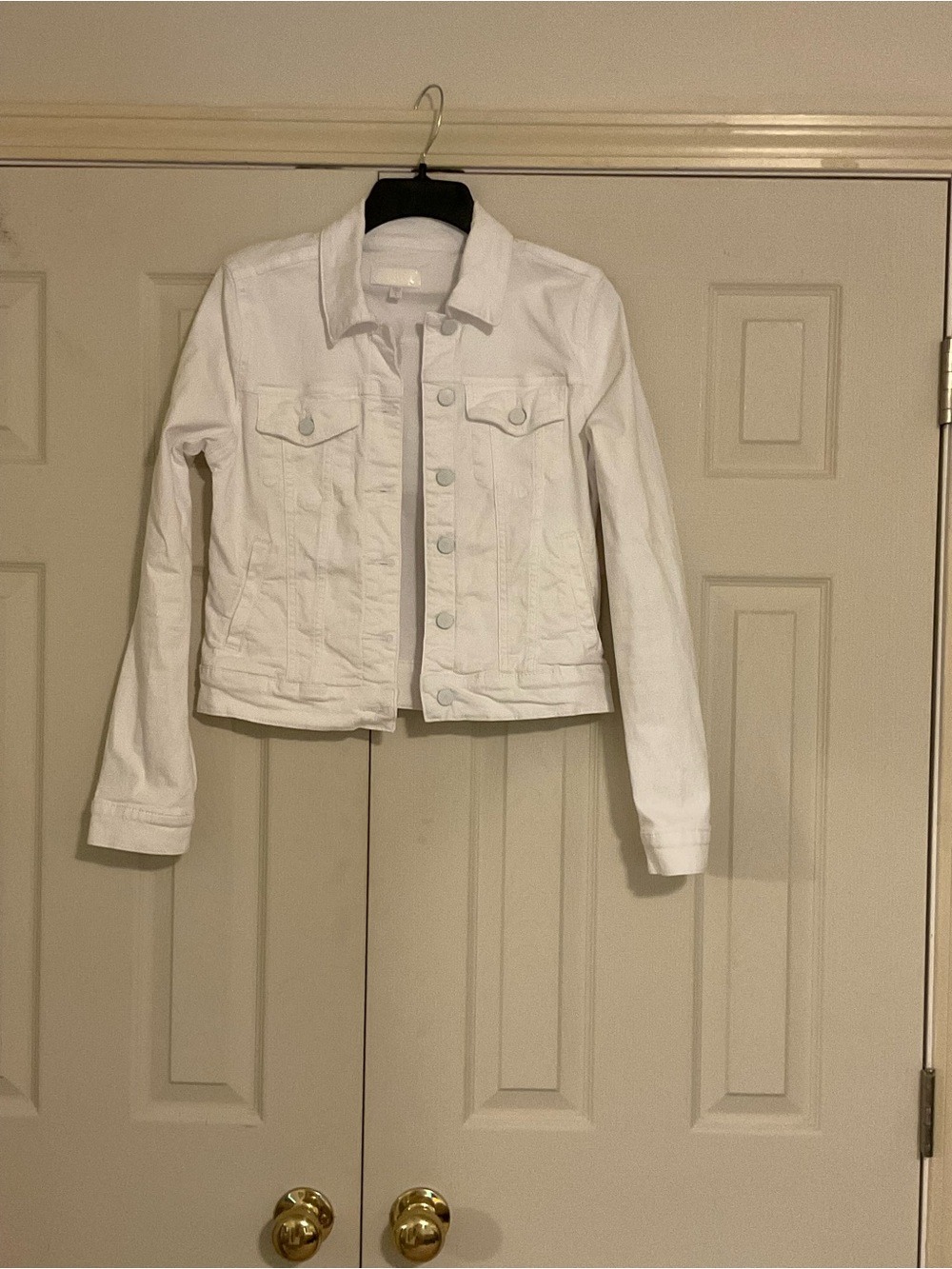 Kut from the Kloth White Denim Jacket - Button-Front Jean Jacket